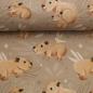 Preview: Baumwolljersey Capybara Friends Camel by Mrs. Mint Design von Swafing